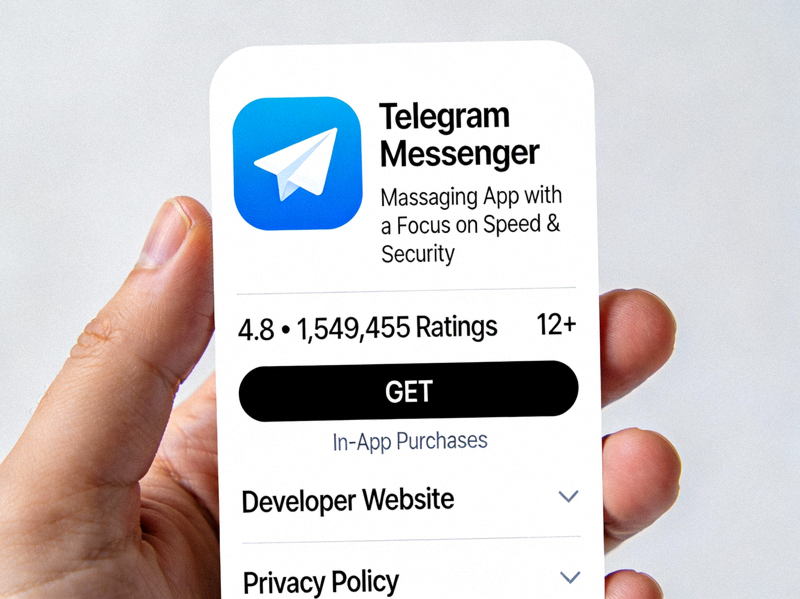 苹果App Store中Telegram Messenger官方应用下载页面截图