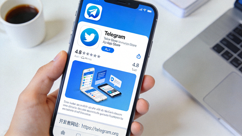 苹果App Store中Telegram应用详情页，底部显示开发者网站链接